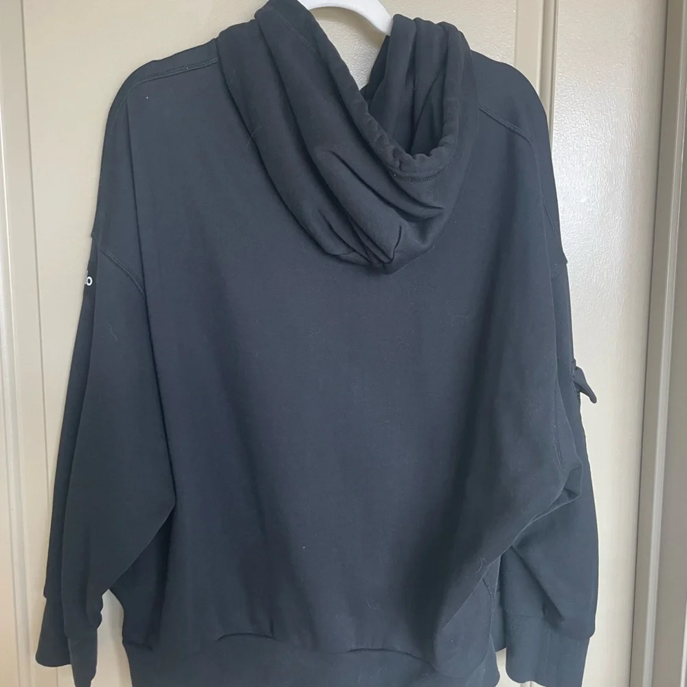 ALO Yoga Black Hoodie with Mesh Detail - Picture 3 of 4